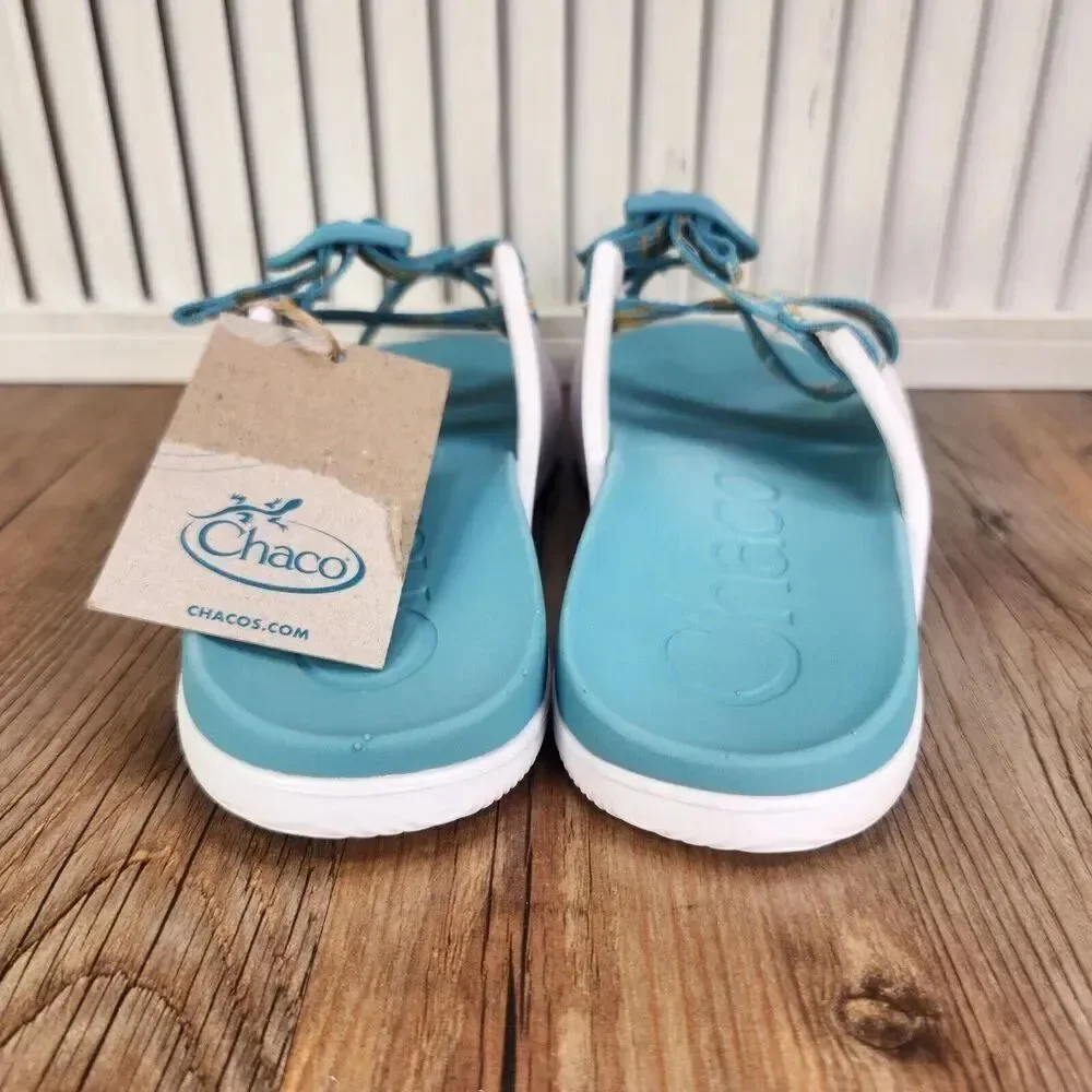 Chaco Chillos Sandals Kids Size 5 M Court Porcelain White Slip On Beach Comfort